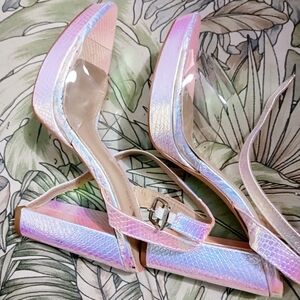 Iridescent Strappy Women's Heels